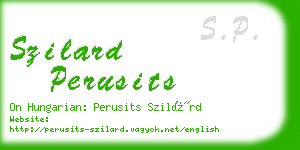 szilard perusits business card